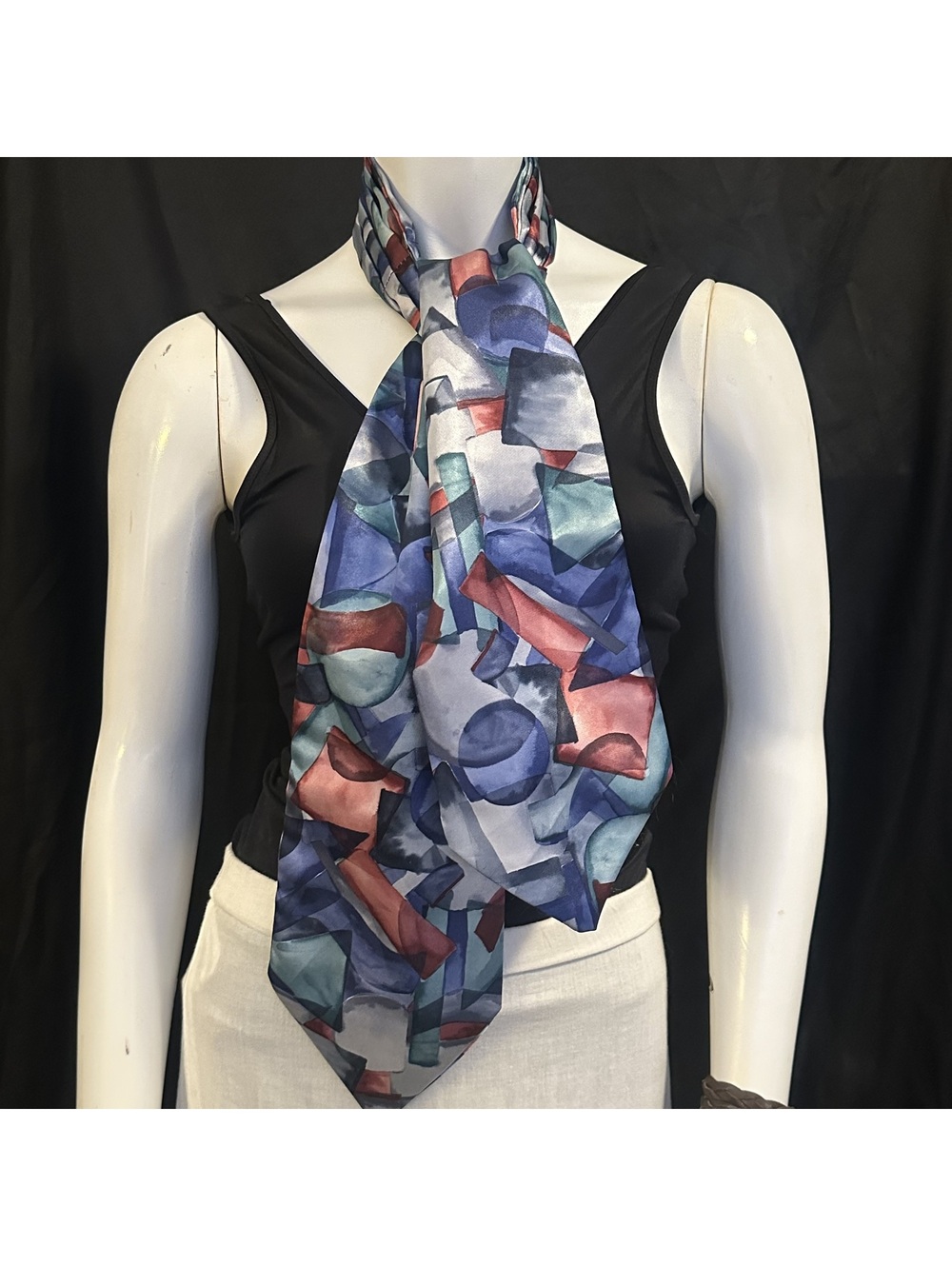 Abstract Patterned Cravat/Ascot Scarf